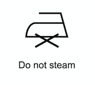 Do not steam washing label